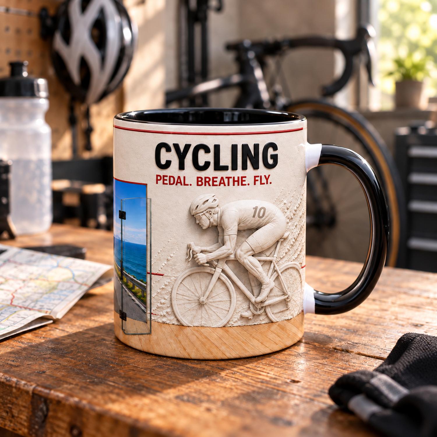 Coffee Tea Name - Taza de café personalizada para ciclistas,