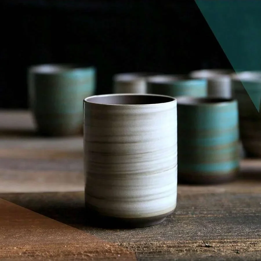 Xbloom Coffee Tea - Taza de gres esmaltada craquelada pintada
