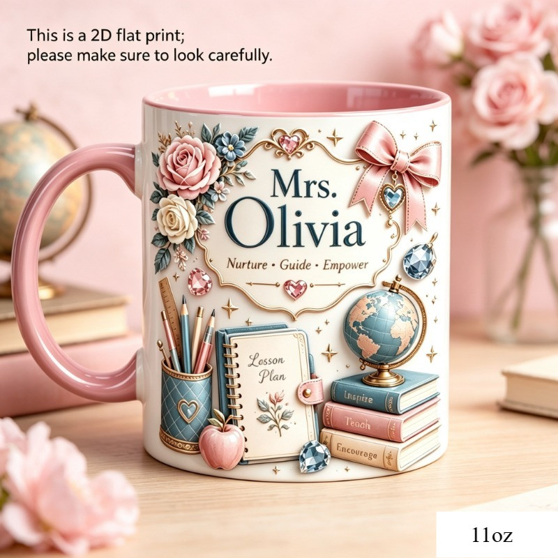 Coffee Tea Name - Taza de cerámica personalizada con motivos