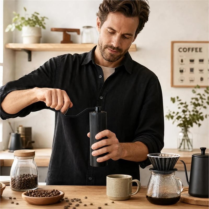 Molinillo de Café Manual B23B, - Burr Hand Grinder reseña y precio