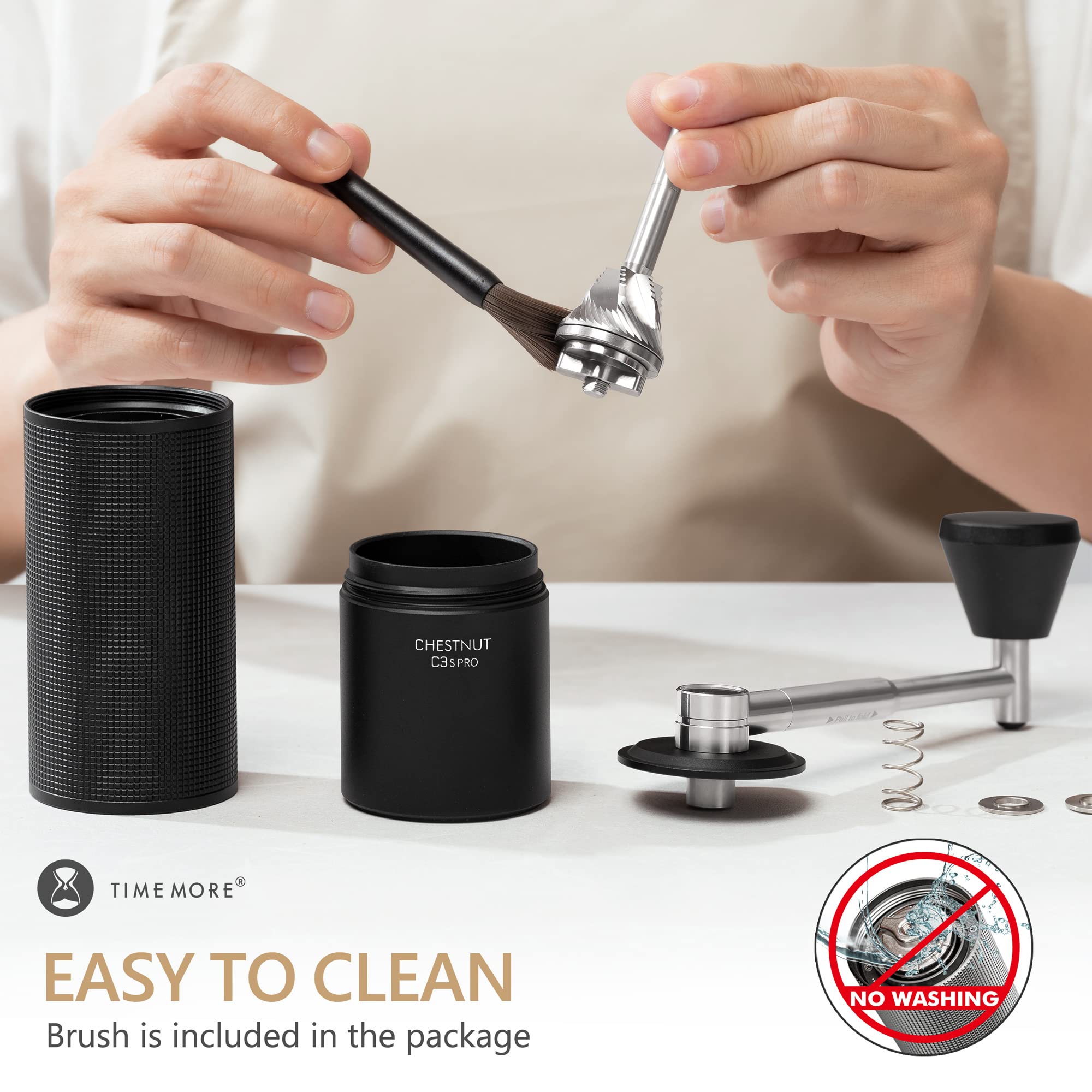 TIMEMORE-molinillo de café Man - Burr Hand Grinder reseña y precio