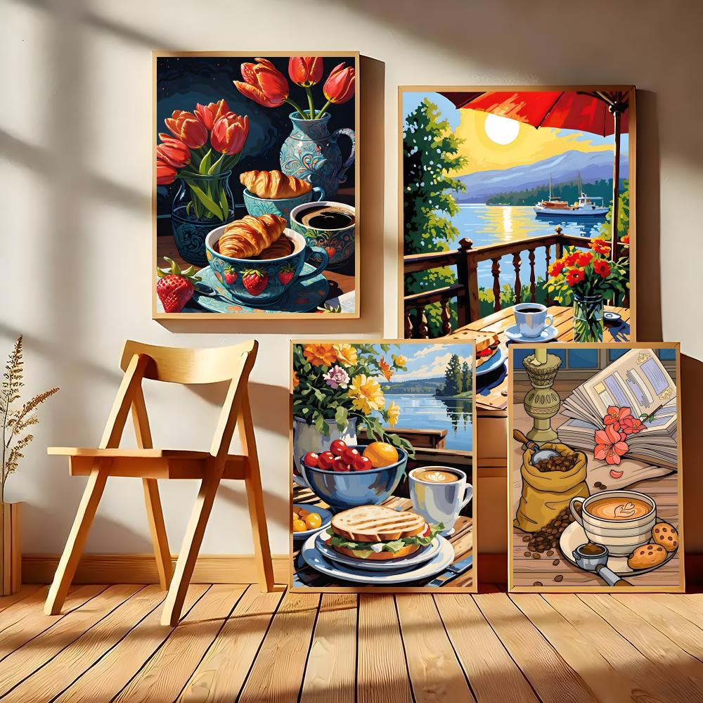 Póster de diseño de taza de ca - Coffee Tea Images reseña y precio